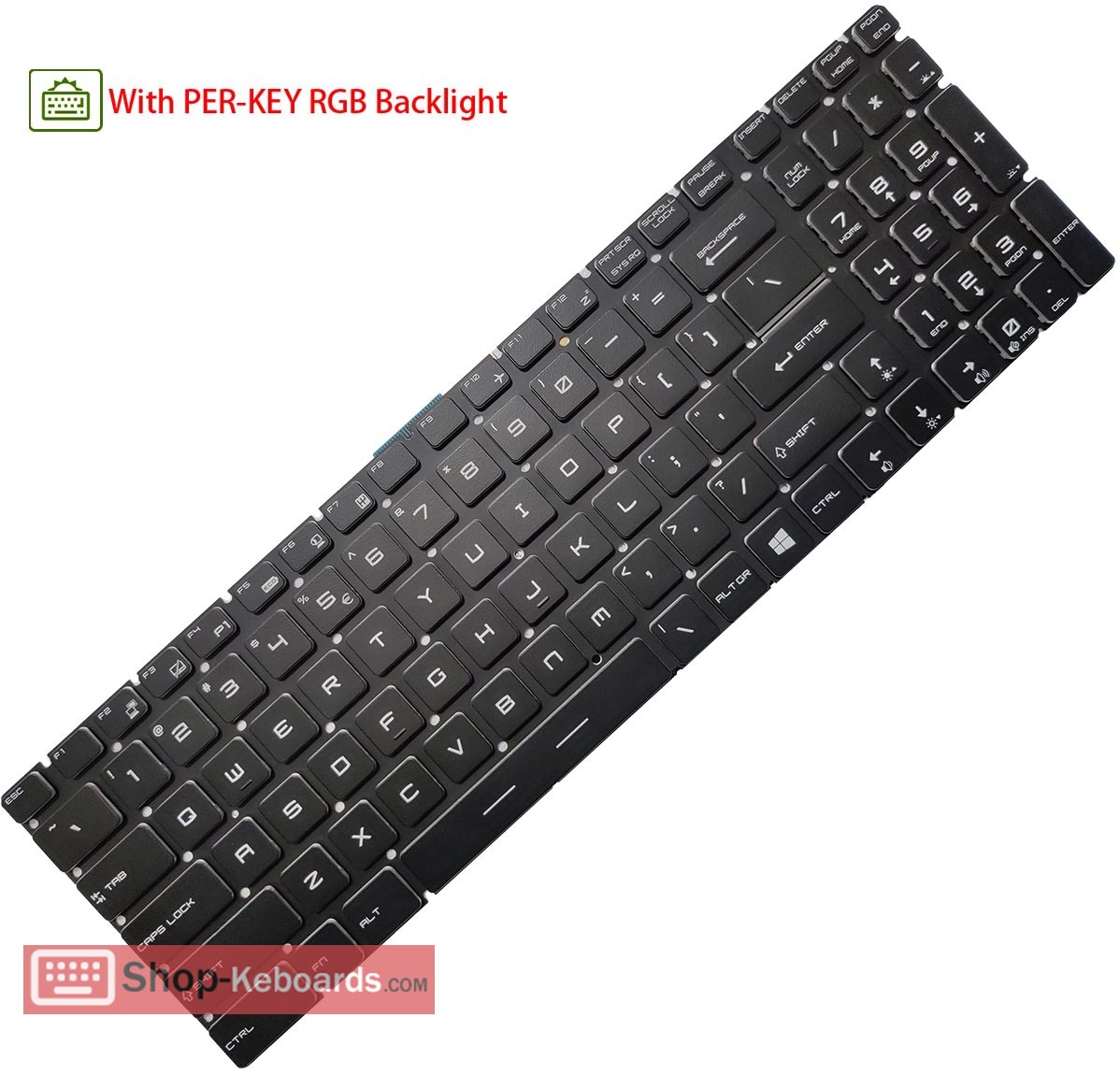 MSI GL75 9SE Keyboard replacement